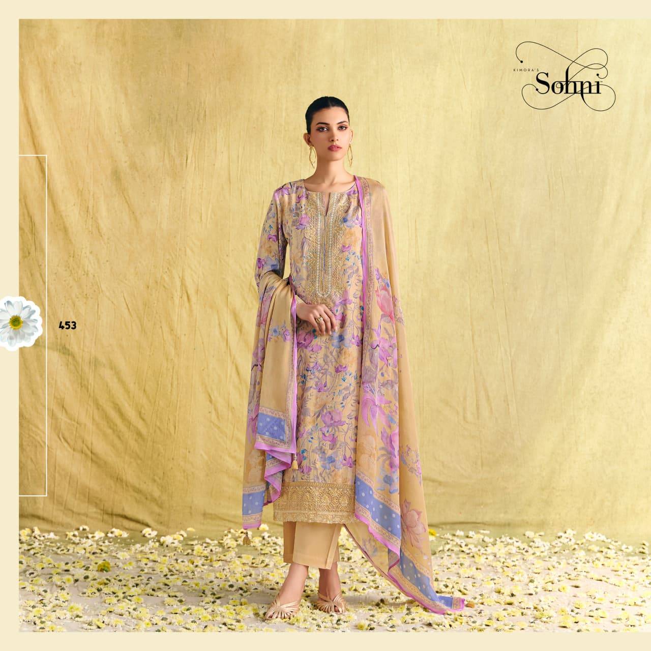 NAGMA By KIMORA SUIT 451 To 454 Series Indian Traditional Wear Pure Muslin dresses At Wholesale Price